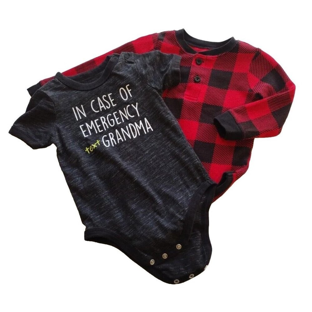 Garanimals One Piece Snap Bottom Baby 24 Months Set Of 2 Text Grandma